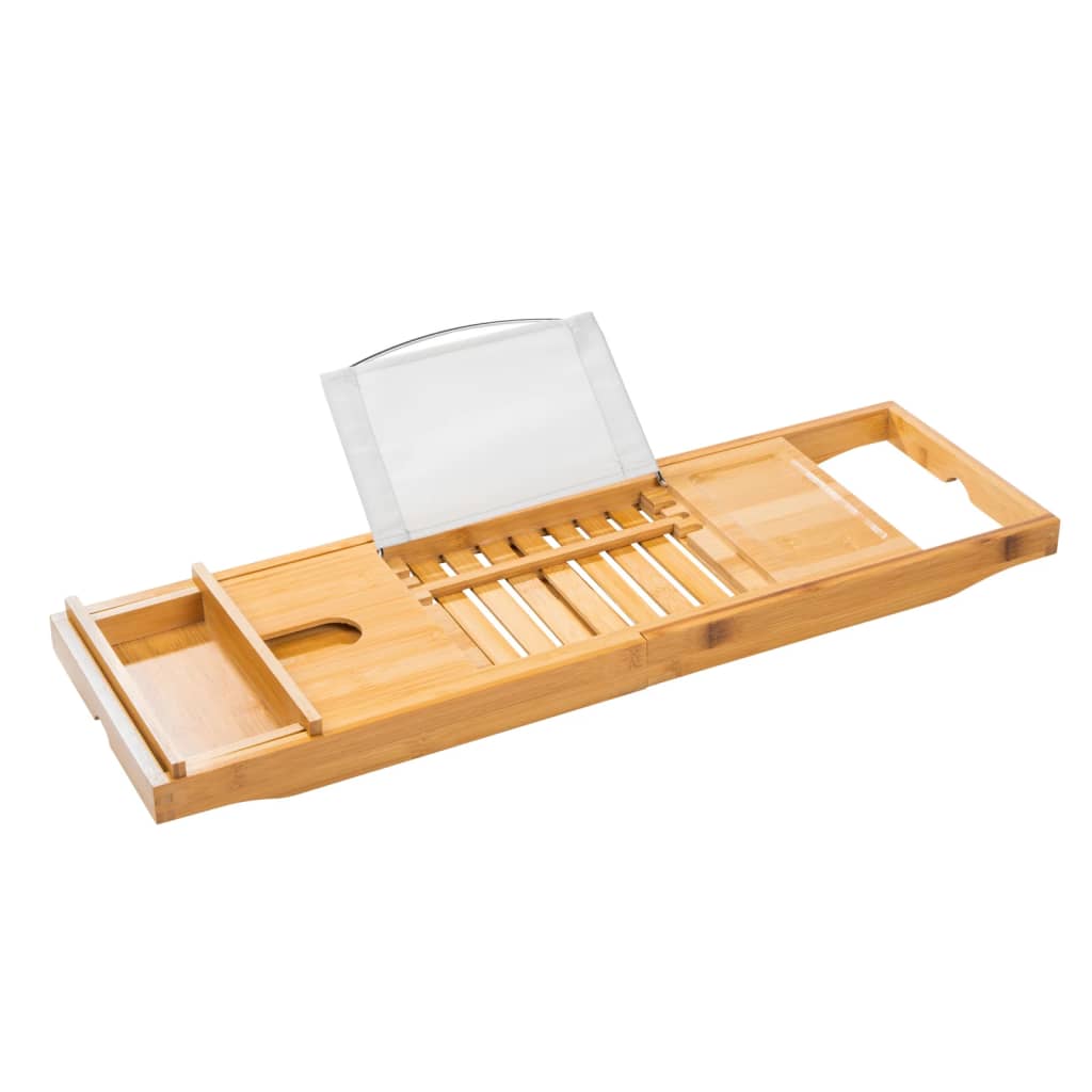 Hi Hi Badewanne Rack einstellbar (70-105) x22x4 cm Bambus