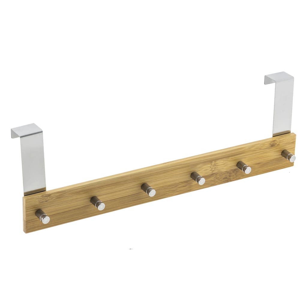 Hi Hi Door Kapstok mit 6 Hooks 40x4,8x12 cm Bambus