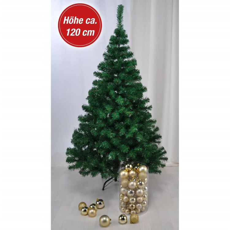 Hallo Weihnachtsbaum mit Metallstandard 120 cm Grün