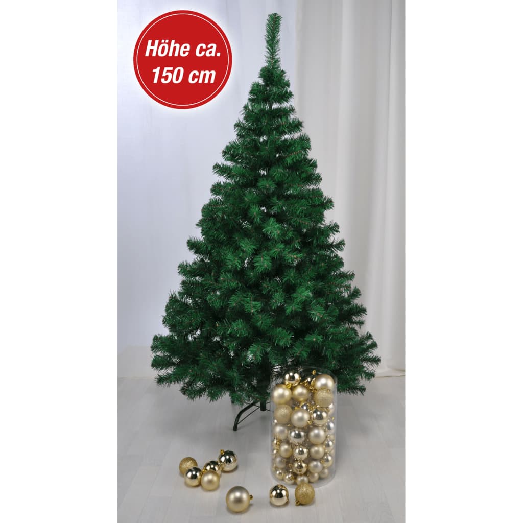 Hallo Weihnachtsbaum mit Metallstandard 150 cm Grün