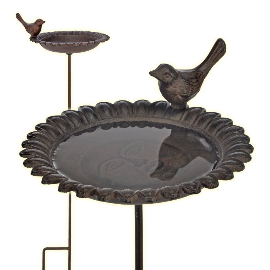 Hallo Hi Vogelbad Trinkschale Gusseisen braun