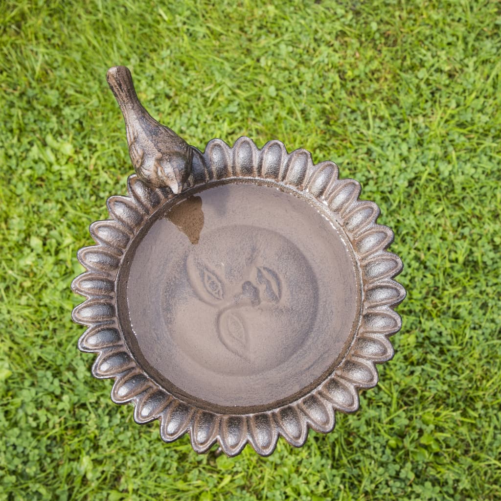 Hallo Hi Vogelbad Trinkschale Gusseisen braun