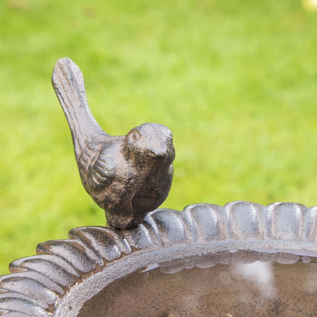 Hallo Hi Vogelbad Trinkschale Gusseisen braun