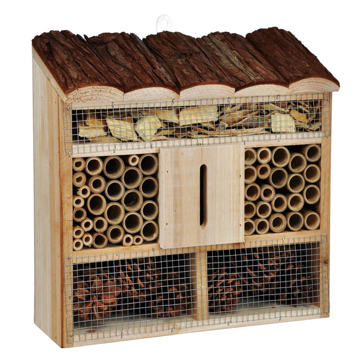 Hallo hi Insectenhotel 30x9.5x30 cm Holz Naturel