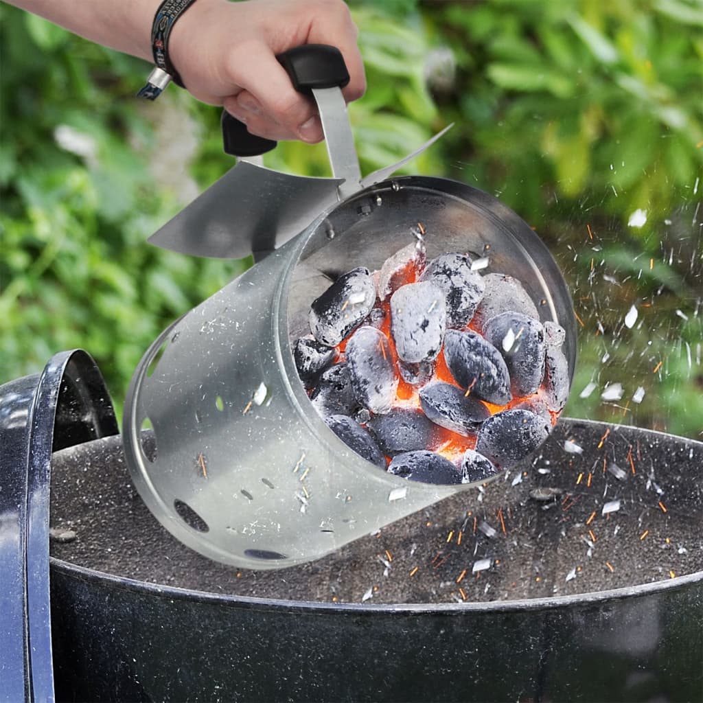 Hi hi grbecuestarter mit griff 16,5 cm silberfarben