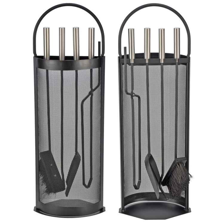 Hallo 5-teiliger Kamin-Set 23x14.8x66 cm Schwarz