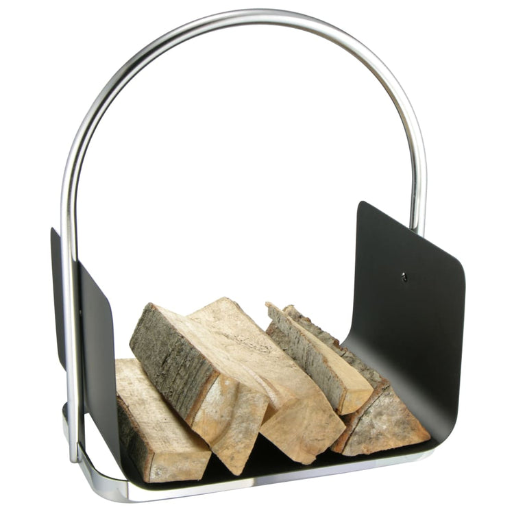 Hallo Hi Firewood Holder 40.5x30x47 cm Silberfarbe