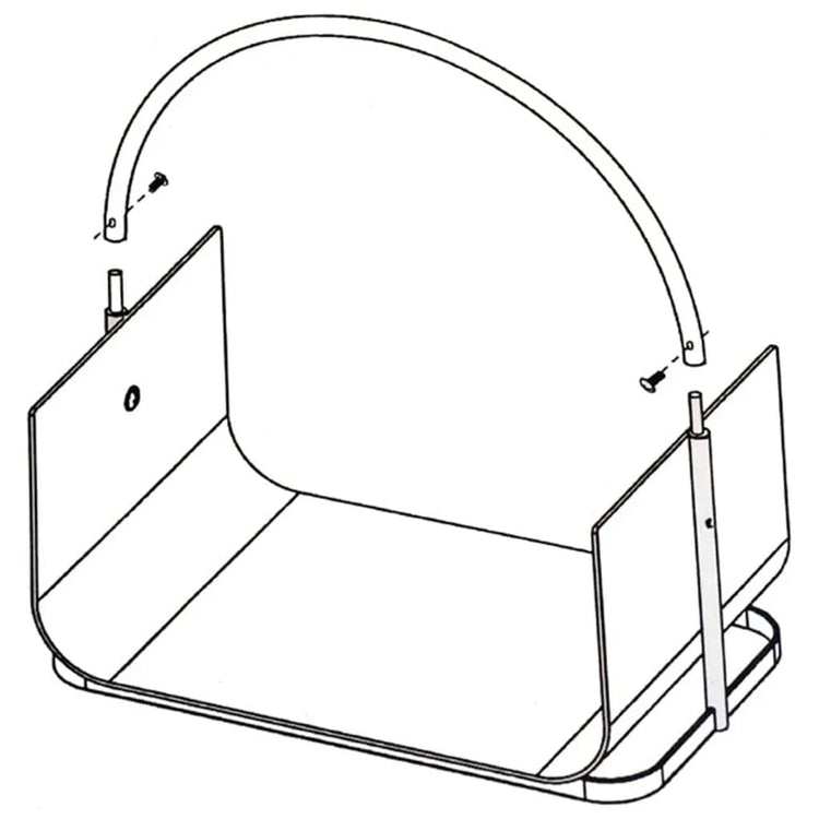 Hallo Hi Firewood Holder 40.5x30x47 cm Silberfarbe