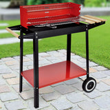 Hallo Hi Barbecue Wagon Holzkohle 88x44x83 cm rot - afbeelding 1