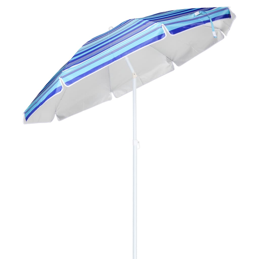 Hallo hi Strandparasol 200 cm gestreift blau