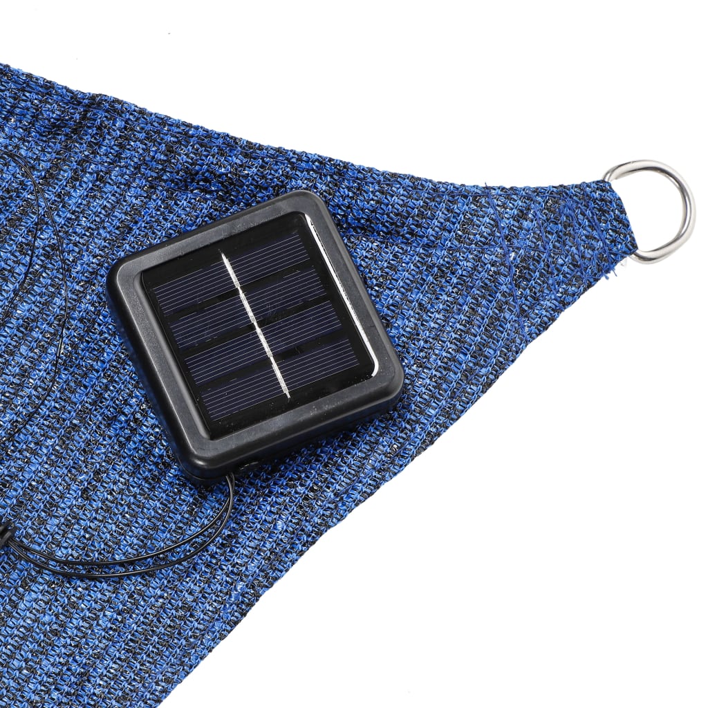 Hi hi zonnezeil mit 100 leds 2x3 m hellblau