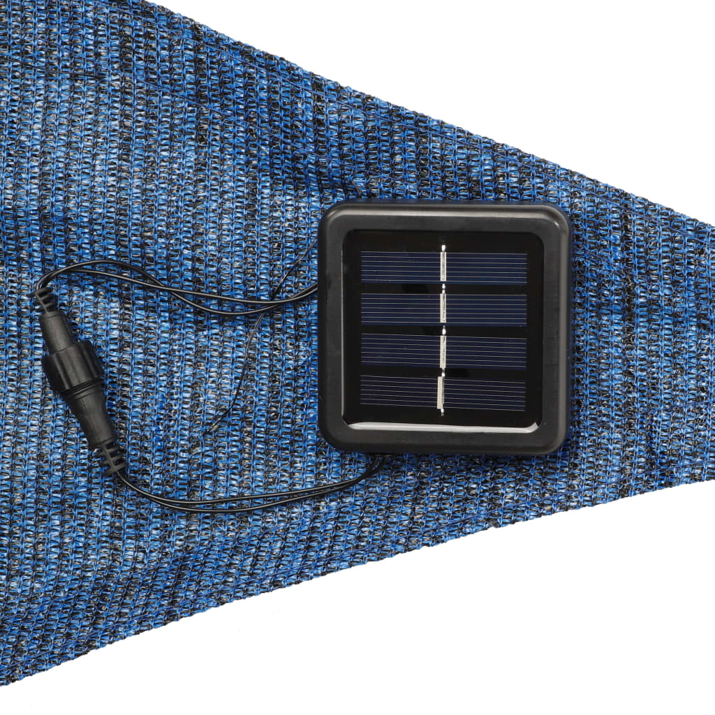 Hi hi zonnezeil mit 100 led 3x3x3 m blau