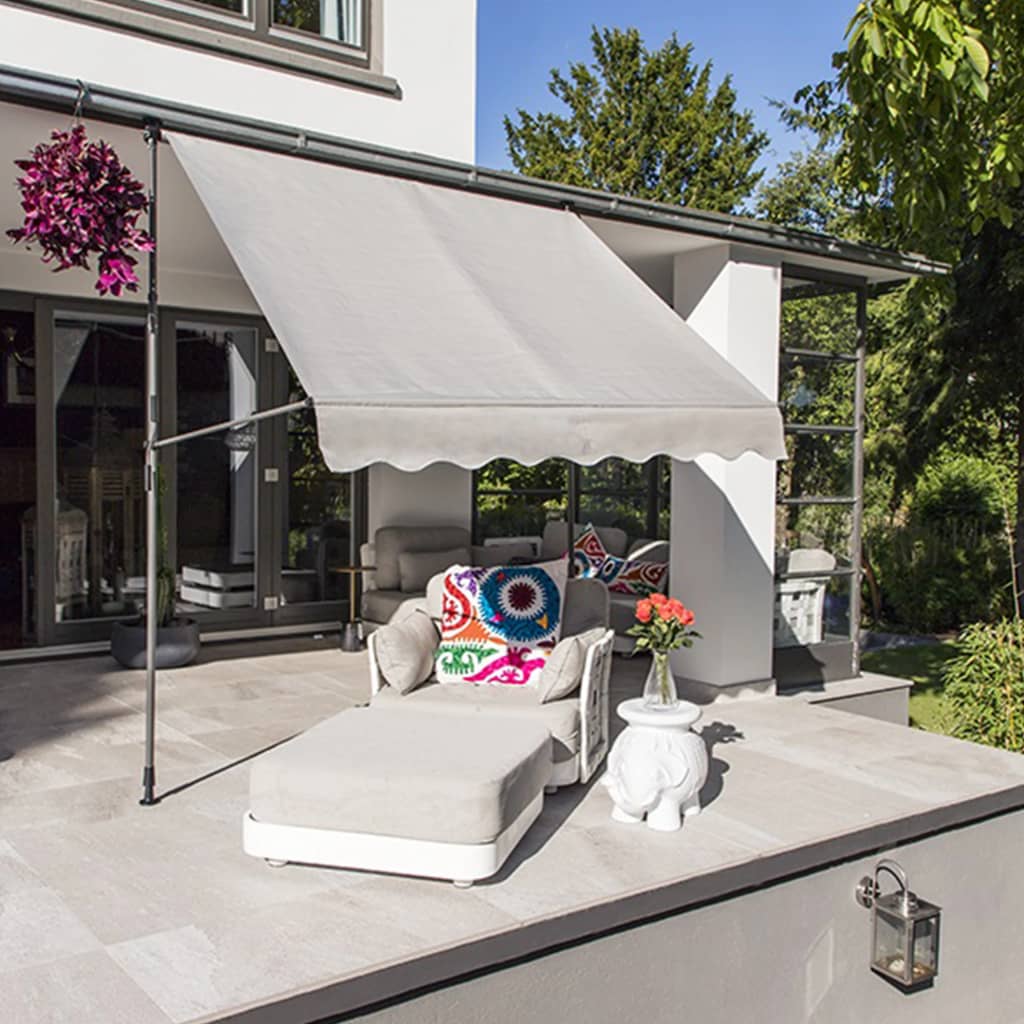 Hi hi luifel bewegbar 200x120 cm grau