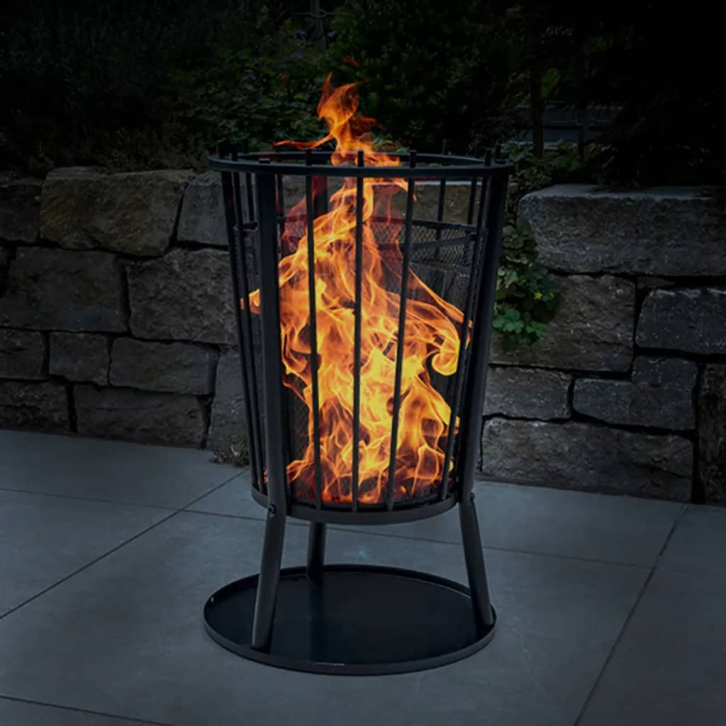 Hallo Feuerkorb mit Funkenschutz 40x61 cm schwarz