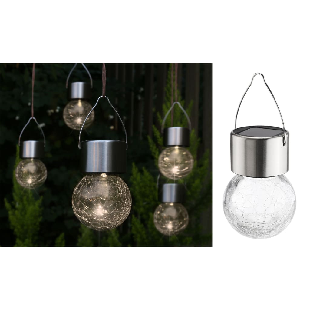 Hallo hi Solarhangers LED 5 ST Craquele Glass