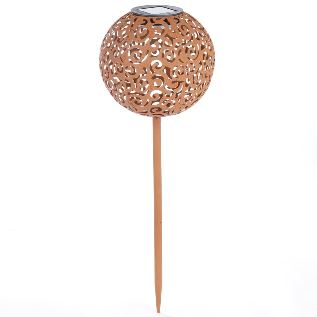 Hallo Gartenlampe Solar LED Bol 18 cm Metallbraun