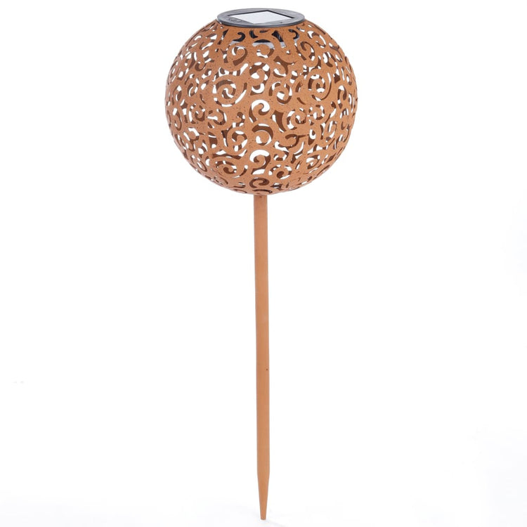 Hallo Gartenlampe Solar LED Bol 18 cm Metallbraun