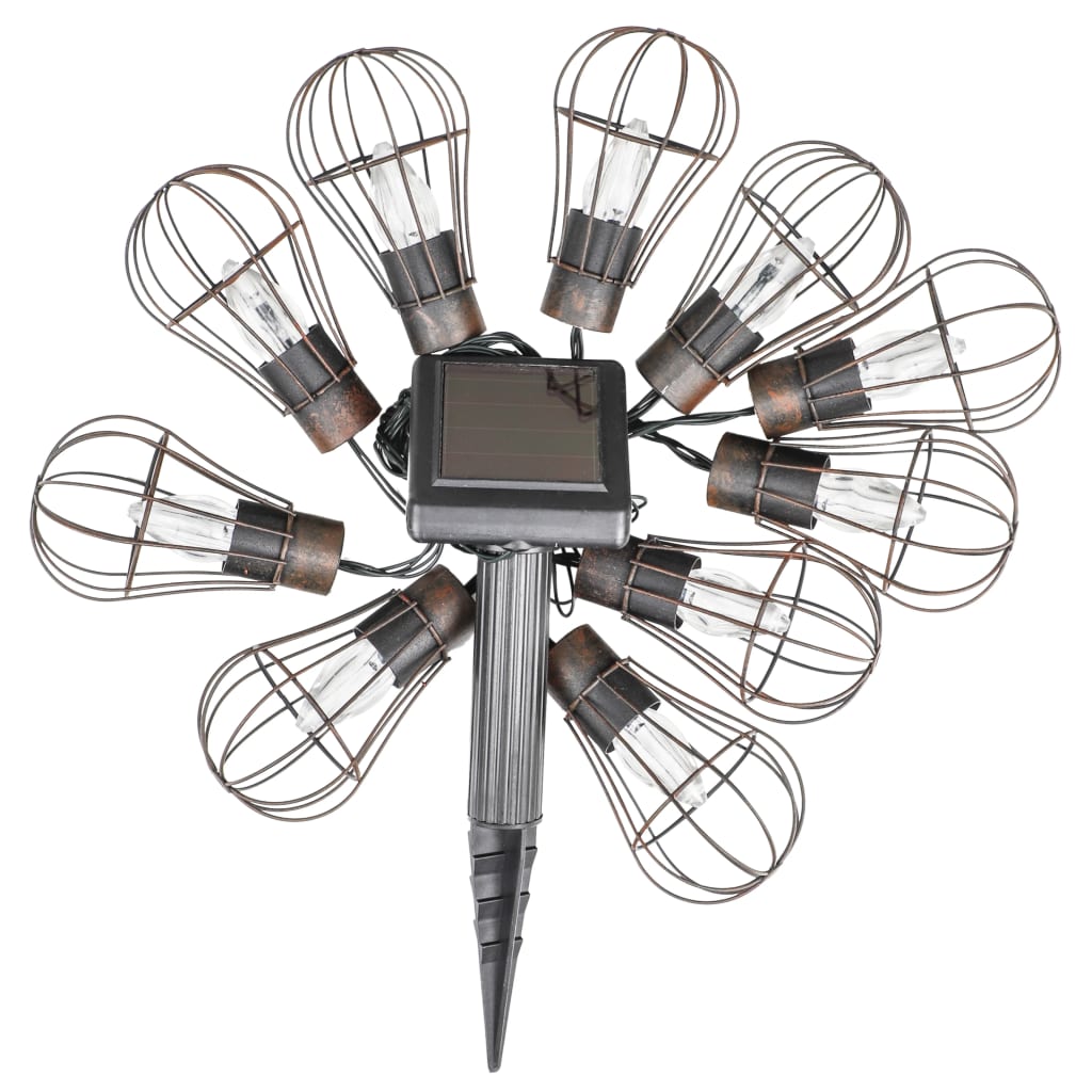 Hallo Gartenbeleuchtungskette 10 St. LED Solar 5,5 cm