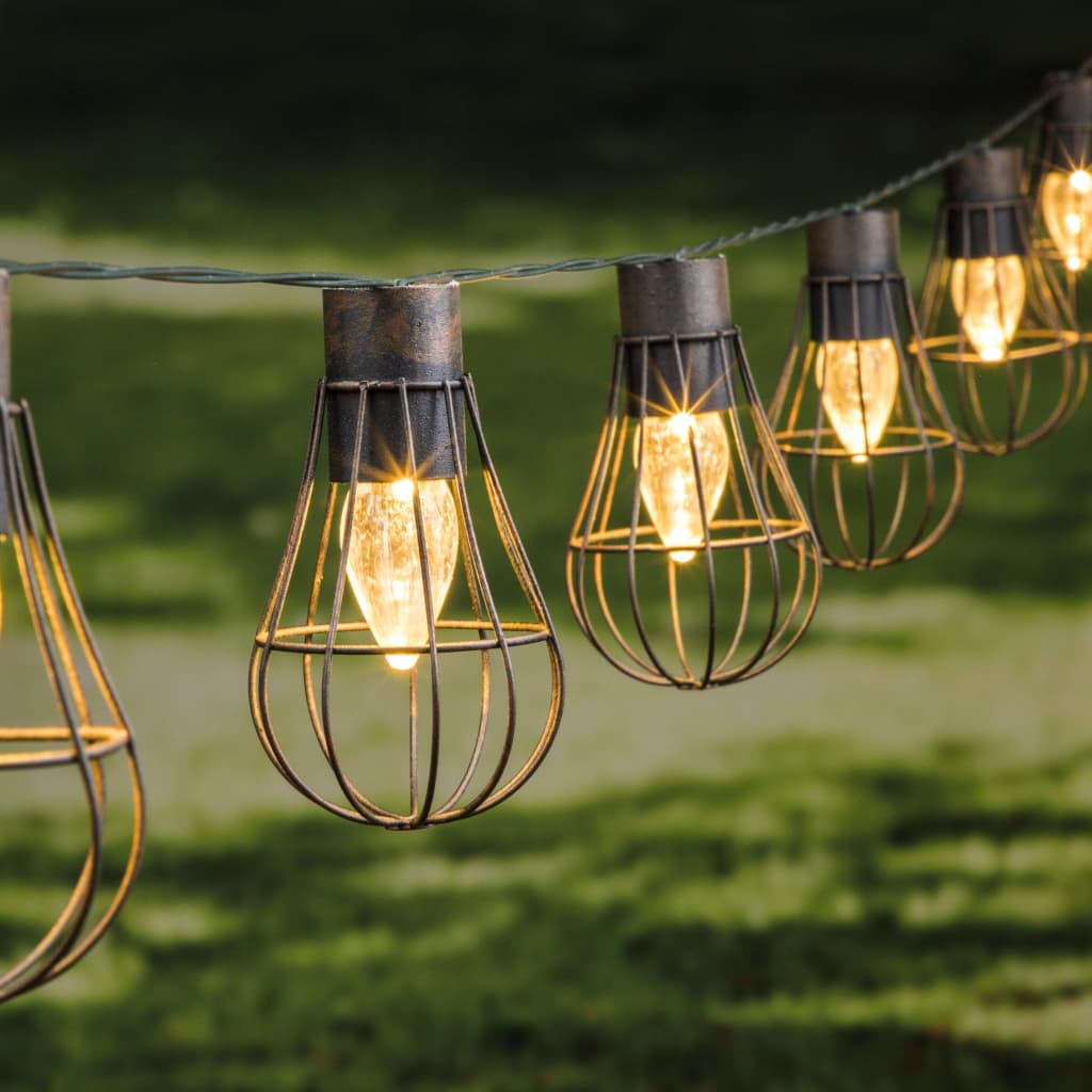Hallo Gartenbeleuchtungskette 10 St. LED Solar 5,5 cm