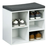 Hi Hi Schuhregal mit Kissen 51,5x29x48 cm Weiß - afbeelding 2