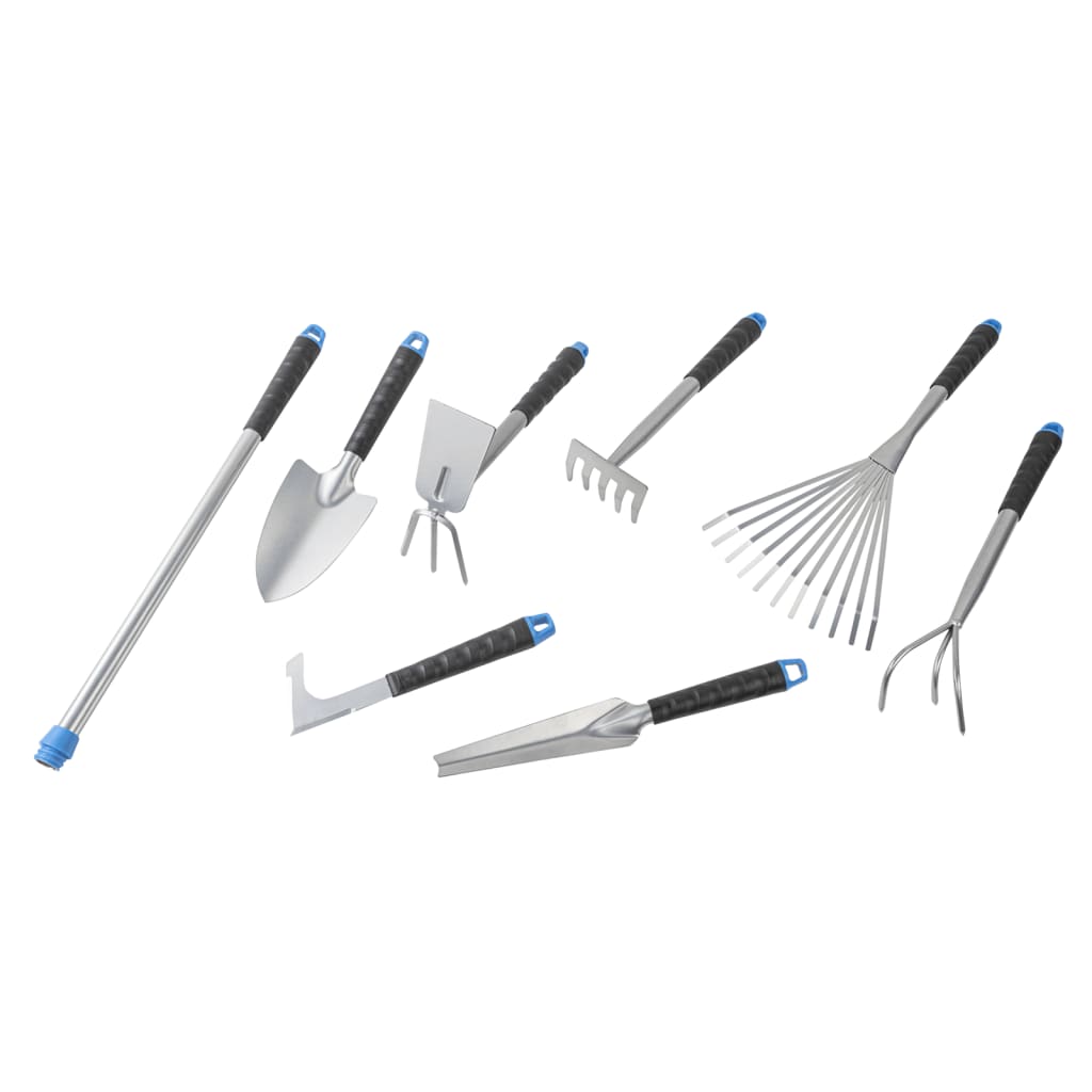 Hallo hi 8-teilig Gartenwerkzeugset Metal Silberfarbe