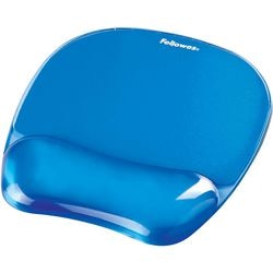 Mauspad mit Handgelenkstütze Fellowes Crystals™ Gel blau