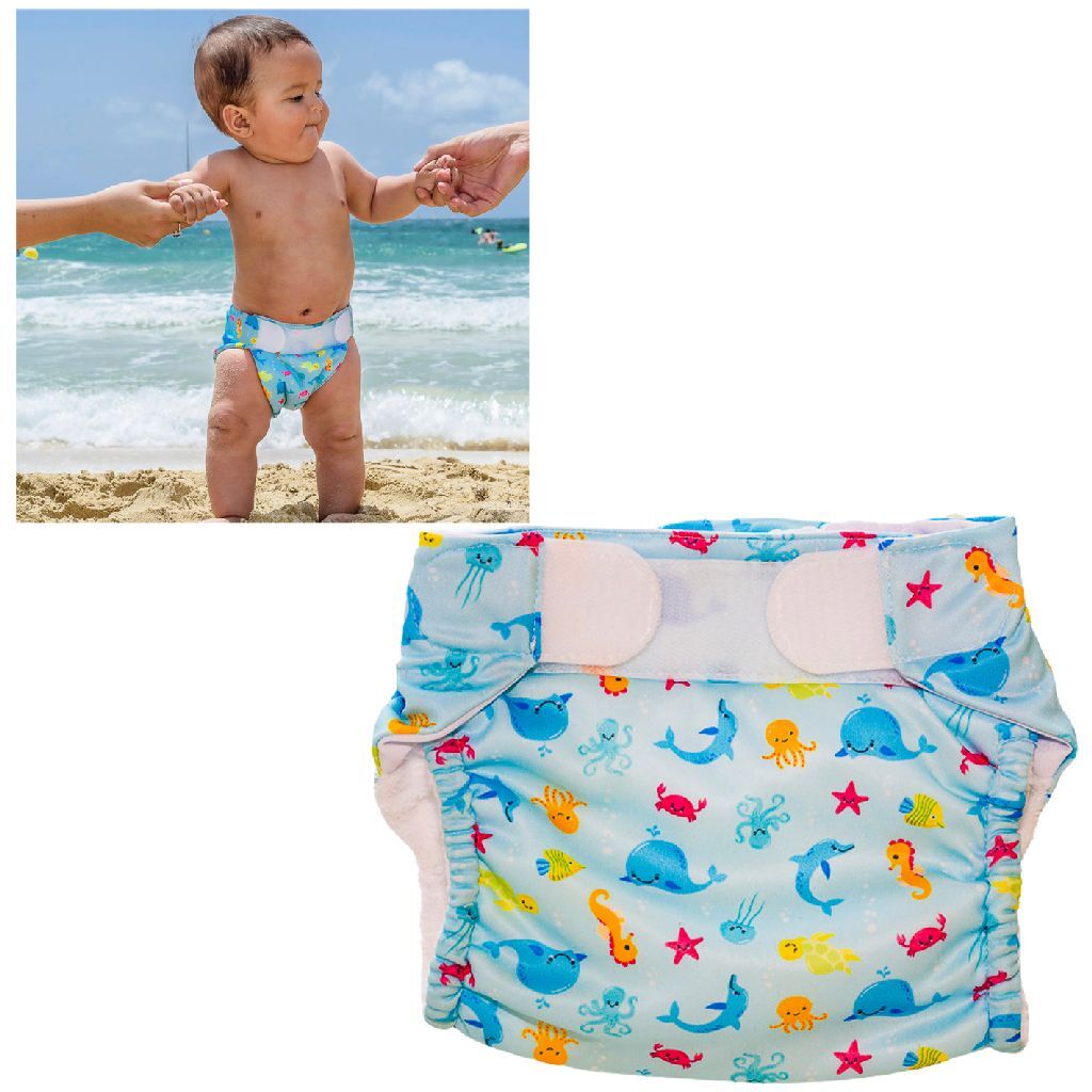 Freds Swim Academy Swim Academy Waschable Schwimmwindel Marine Tiere Größe 2 9-16 kg Blau