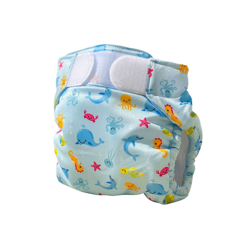Freds Swim Academy Swim Academy Waschable Schwimmwindel Marine Tiere Größe 2 9-16 kg Blau