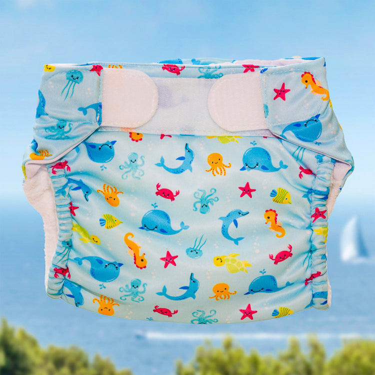 Freds Swim Academy Swim Academy Waschable Schwimmwindel Marine Tiere Größe 2 9-16 kg Blau