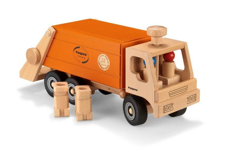 Holzmüllwagen orange 43 cm mit 2