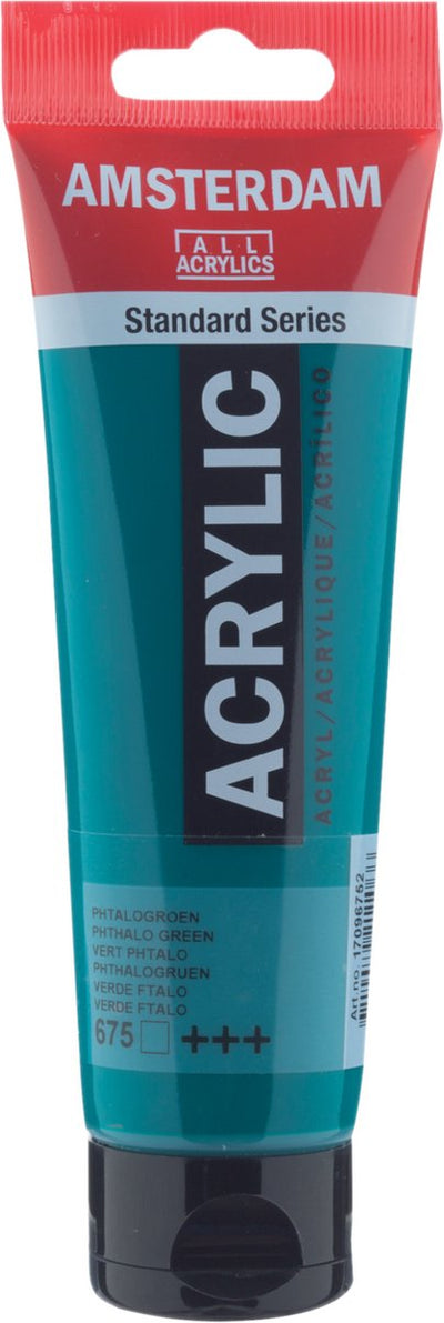 Acrylfarbe der Amsterdamer Standardserie, Tube 120 ml, Phtalogrün 675