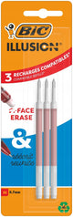 Bic Illusion Gel Rot – 3 Nachfüllungen