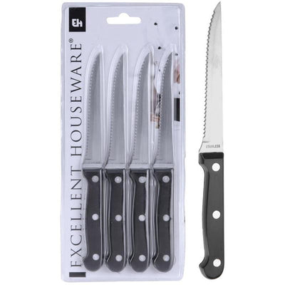 Excellent Houseware Steakmesserset 4-teilig auf Blisterkarte