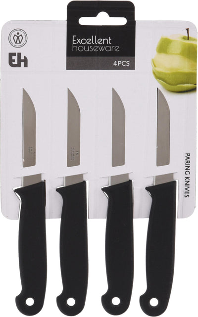 Excellent Houseware Schälmesser-Set aus Edelstahl, 4-teilig