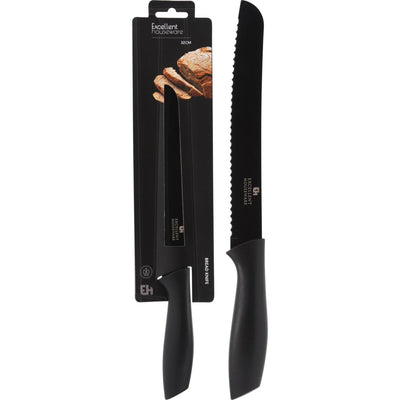 Ausgezeichnetes Haushaltswaren-Brotmesser aus schwarzem Stahl, 32 cm