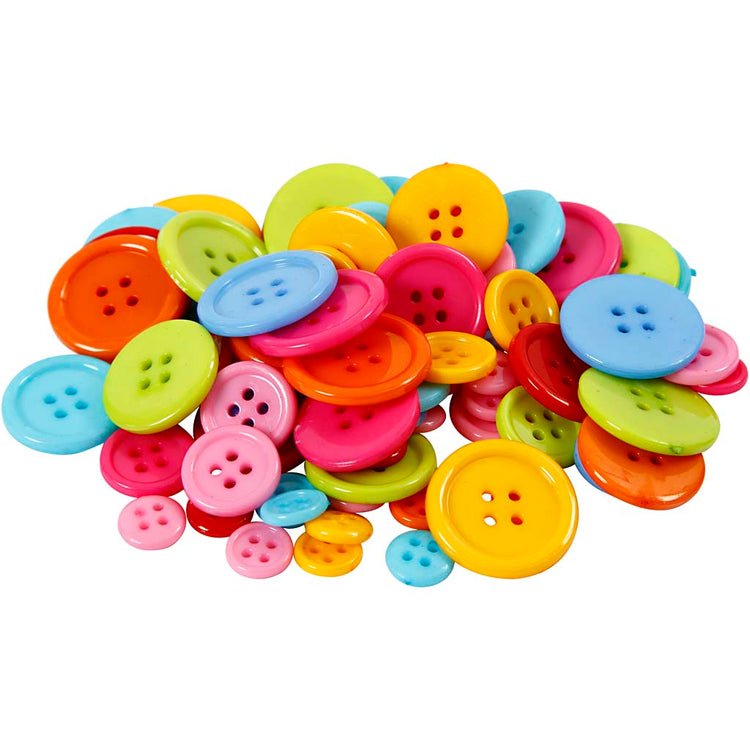 Creativ Company Knöpfe Mix, D 10+15+20+22 mm, 500 gr 1 Box