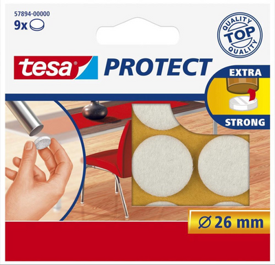 Tesa Schutzfilz weiß ø26mm 9 Stk