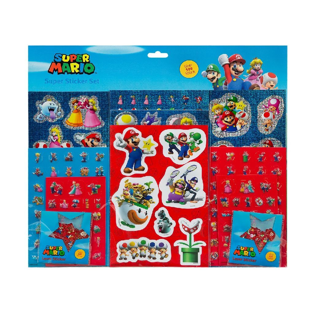 Super Mario Super Mario Aufkleber -Set