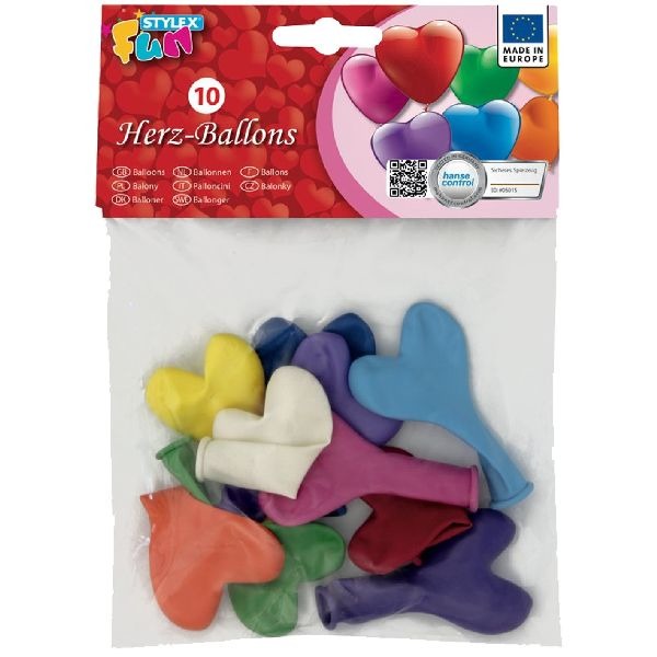 Stylexballons Herz 10 Stücke