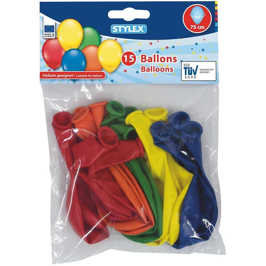 Stylex Stylex Heliumballons 75 cm 15 Teile
