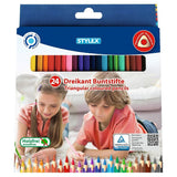 Stylex Stylex Dreiecksfarbene Bleistifte 24 Farben - afbeelding 1