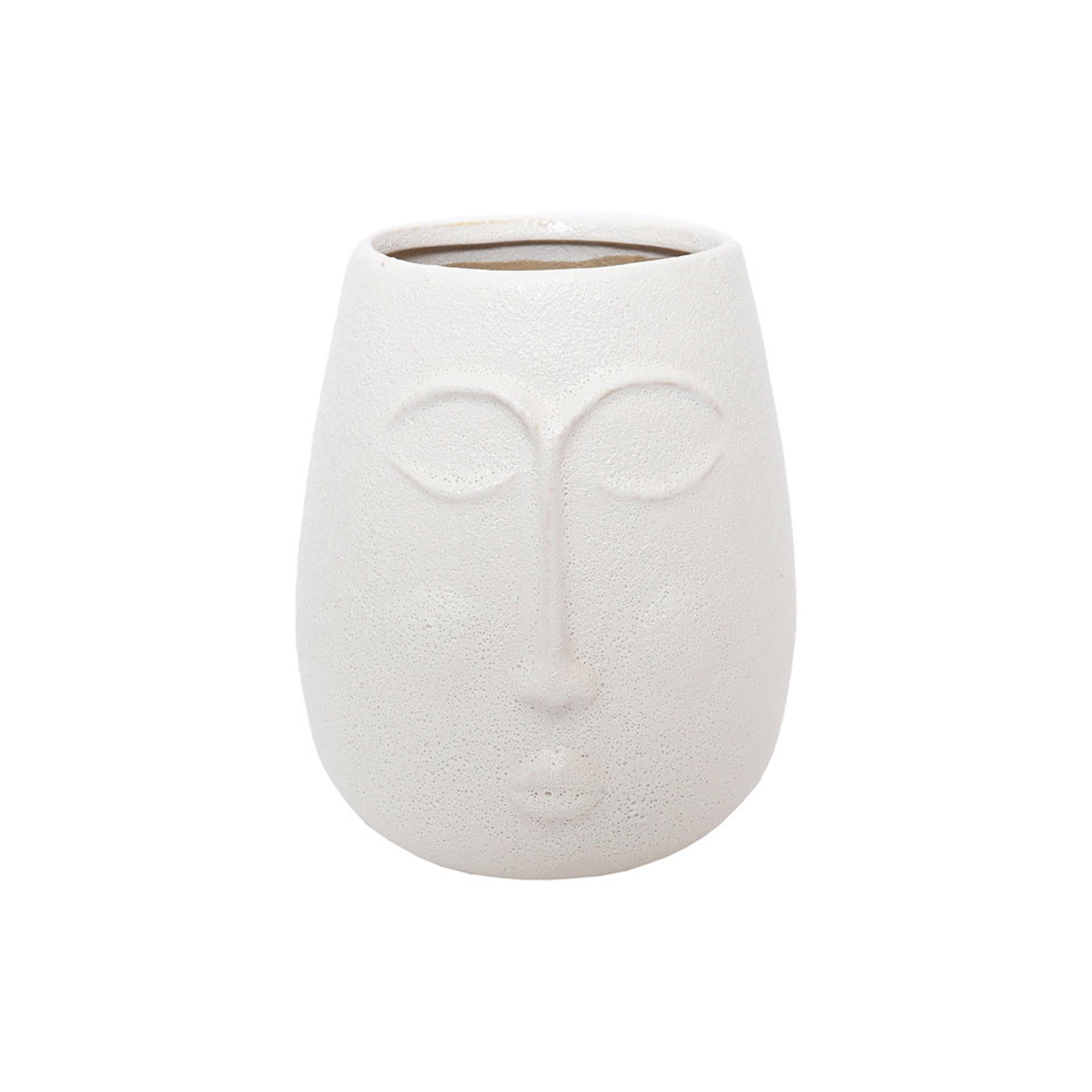 House of Nature Vase Gesicht weiß Birlik 22cm Keramik
