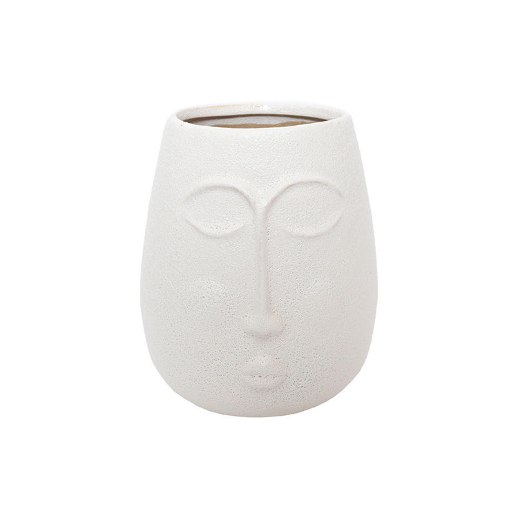 House of Nature Vase Gesicht weiß Birlik 22cm Keramik
