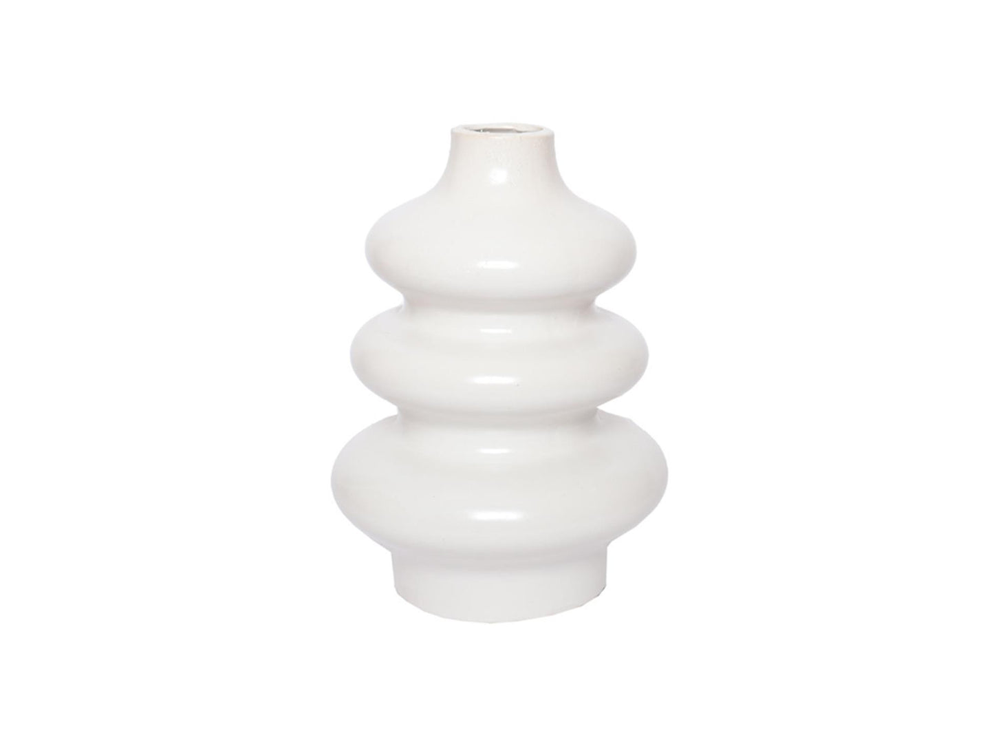 House of Nature Vase aus weißem Telmen, 28 cm, Keramik