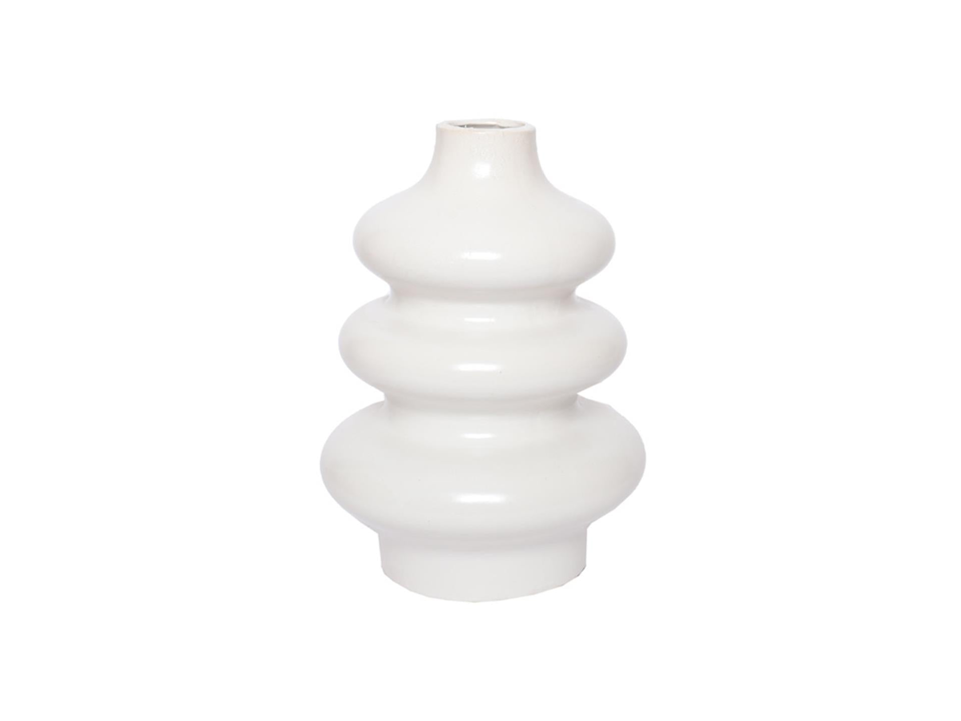 House of Nature Vase aus weißem Telmen, 28 cm, Keramik