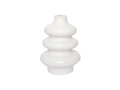 House of Nature Vase aus weißem Telmen, 28 cm, Keramik