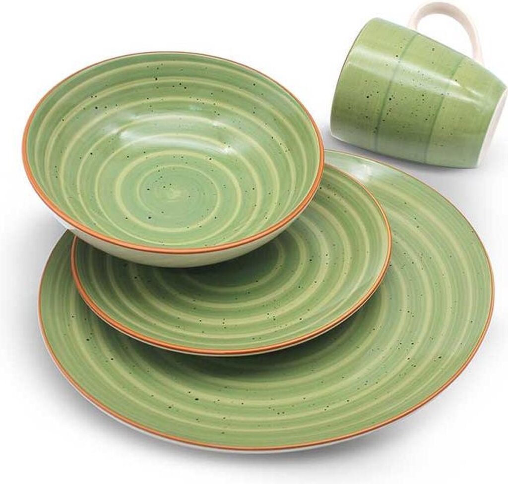 Michelino Michelino Service Set Green 16-Piece für 4 Personen Zeichen