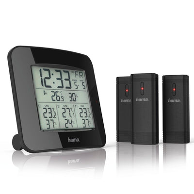Hama Wetterstation EWS Trio mit drei Sensoren Schwarz