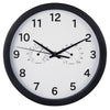 Hama-Wanduhr rein plus Ø 25 cm mit Thermo-Hygrometer-Salbeiarm schwarz
