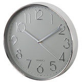 Hama Wanduhr Eleganz Ø 30 cm Schallarm Arm Silbergrau - afbeelding 1